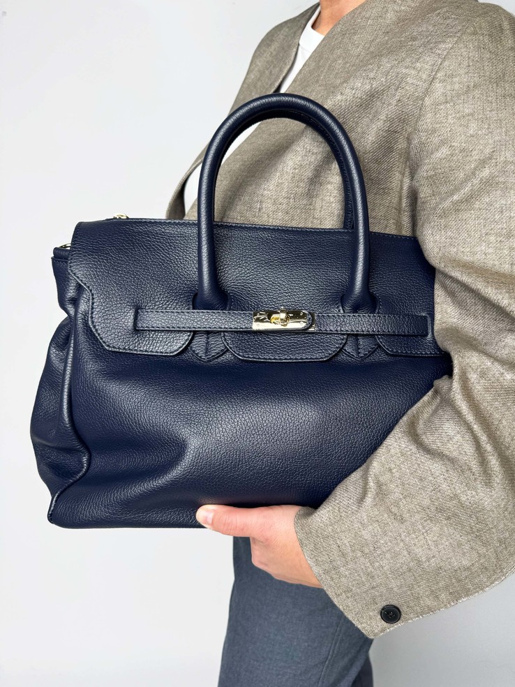 TOREBKA DAMSKA HEGO'S MILANO 1460G MARTELLATO BLU NAVY