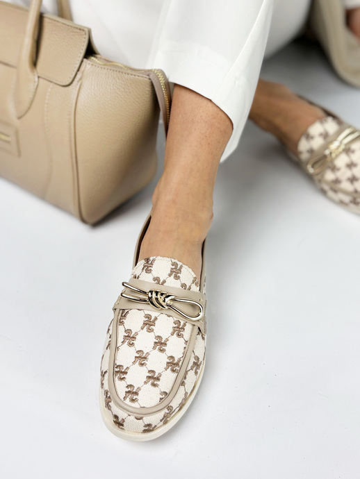 MOKASYNY HEGO'S MILANO 2078-H TESSUTO H TAUPE