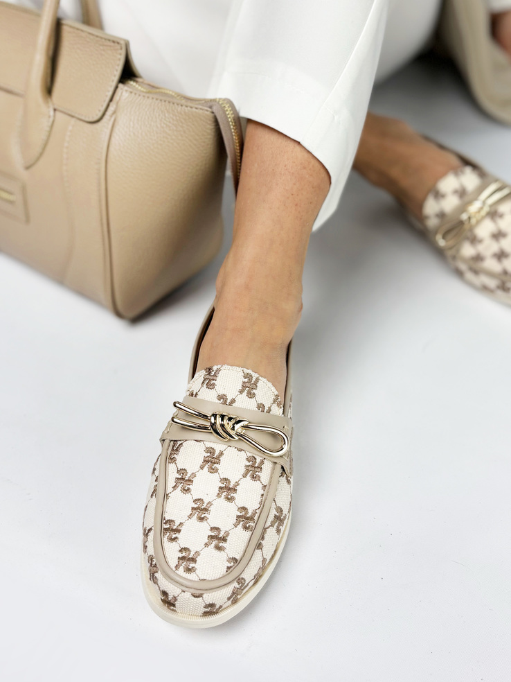 MOKASYNY HEGO'S MILANO 2078-H TESSUTO H TAUPE