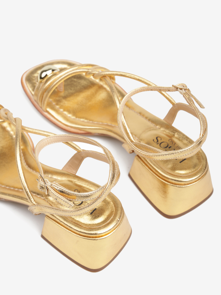 ZŁOTE SANDAŁY HEGO'S MILANO