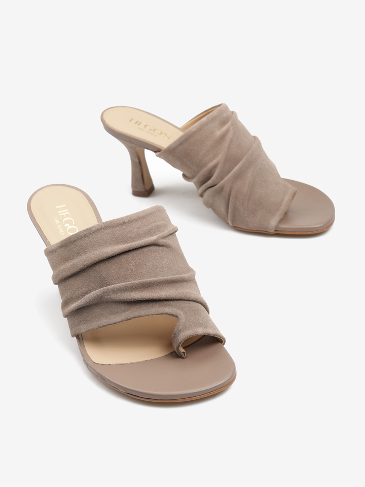 ZAMSZOWE KLAPKI NA OBCASIE  HEGO'S MILANO