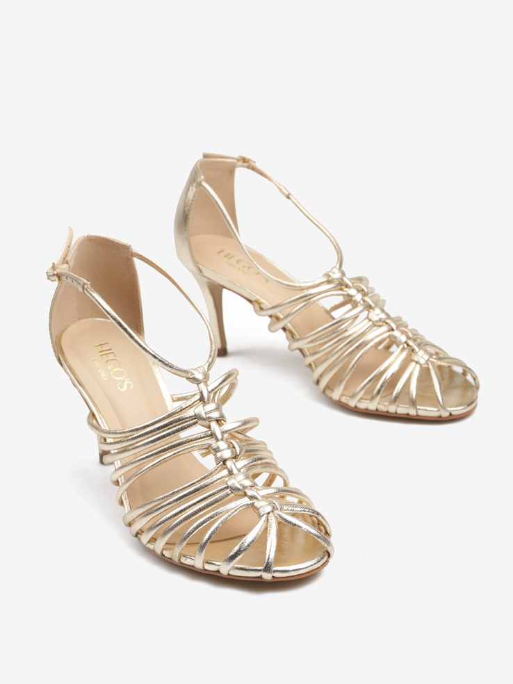 SANDAŁY HEGO'S MILANO 2727-B3 CRISTAL OURO LIGHT