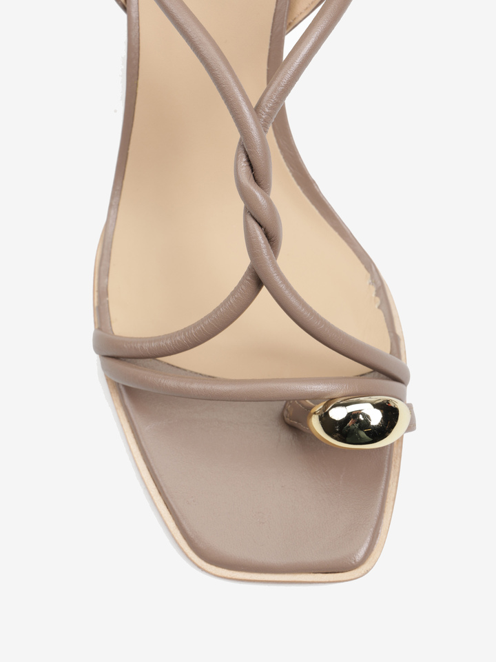 BEŻOWE SANDAŁY HEGO'S MILANO