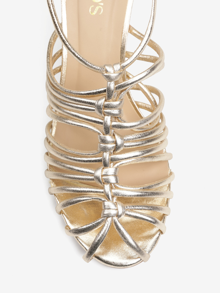 ZŁOTE SANDAŁY HEGO'S MILANO