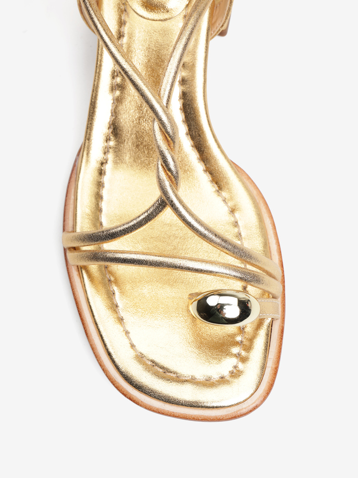 ZŁOTE SANDAŁY HEGO'S MILANO