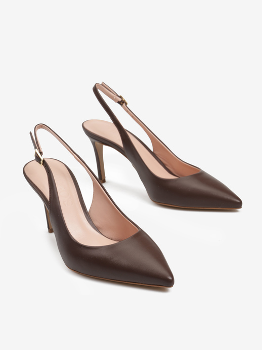 SZPILKI HEGO'S Milano S181 NAPPA FONDENTE