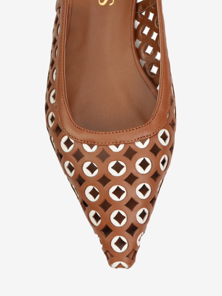 SKÓRZANE BALERINY  HEGO'S Milano