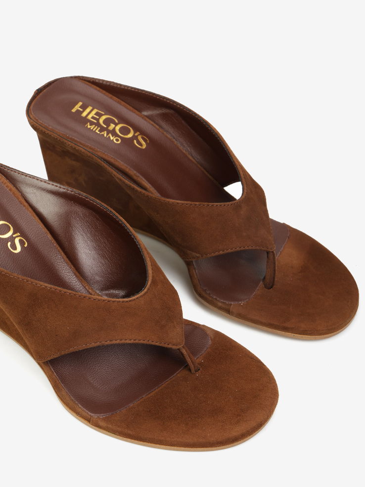 KLAPKI HEGO'S Milano S1548 CAMOSCIO CHOCO