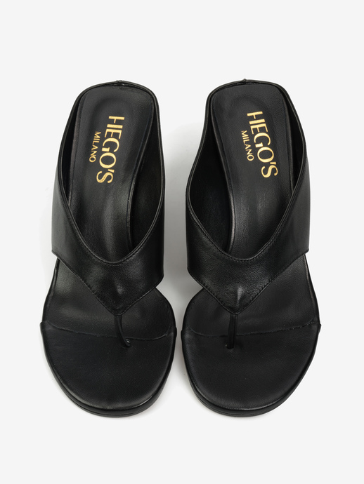 KLAPKI HEGO'S Milano S1548 NAPPA NERO