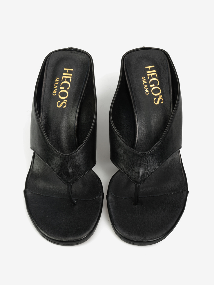 KLAPKI HEGO'S Milano S1548 NAPPA NERO