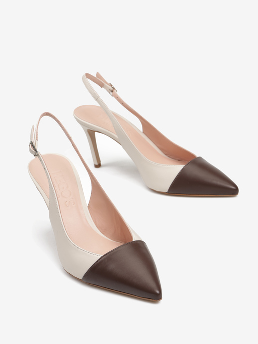 SZPILKI HEGO'S Milano S263 NAPPA MILK/T.MORO