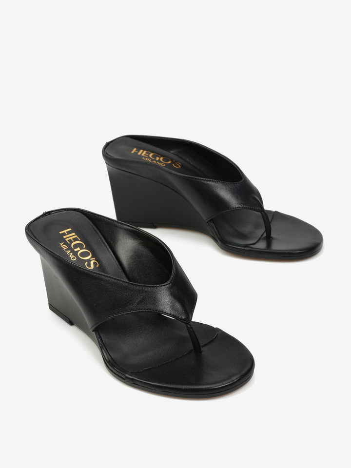 CZARNE KLAPKI HEGO'S Milano