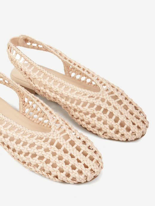 BALERINY HEGO'S Milano F24452-8 WEAVE NUDE