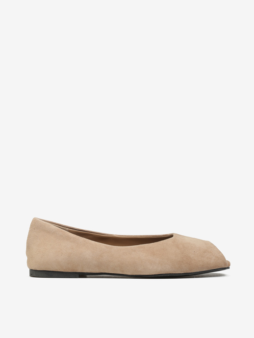 BALERINY HEGO'S Milano F25607-1 SUEDE CAMEL