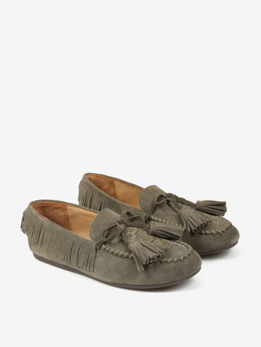 MOKASYNY HEGO'S Milano F25505-24 SUEDE KHAKI/KHAKI