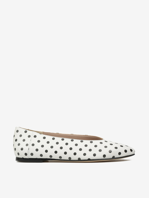 BALERINY HEGO'S Milano 1868 POIS BIANCO