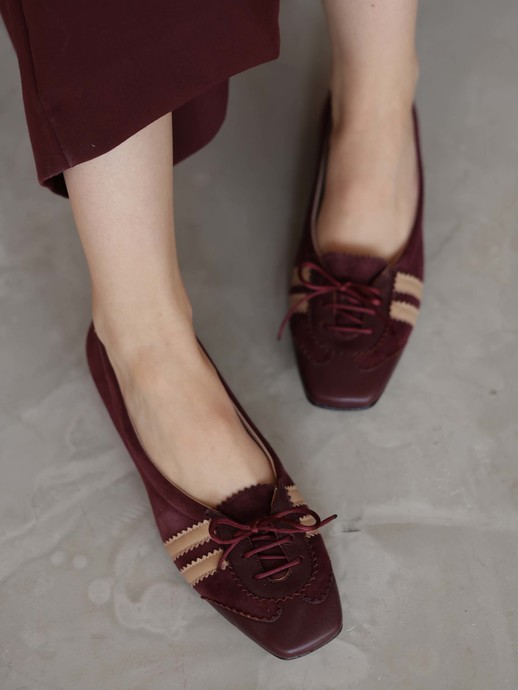 BALERINY HEGO'S MILANO 2088 NAPPA BORDO/BORDO