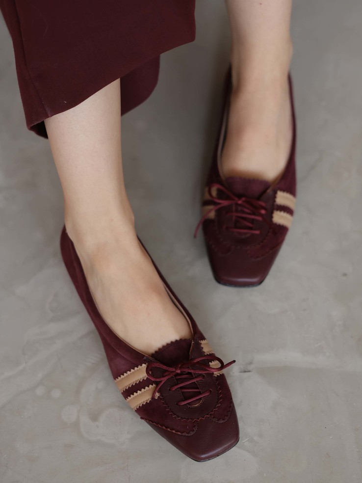 BALERINY HEGO'S MILANO 2088 NAPPA BORDO/BORDO