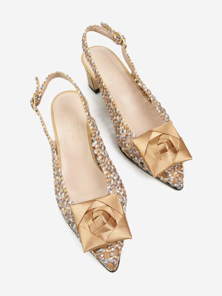 CZÓŁENKA HEGO'S Milano 2068 INTRECCIO MULTI ORO