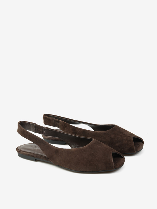 BALERINY HEGO'S Milano F25607-3 SUEDE BROWN