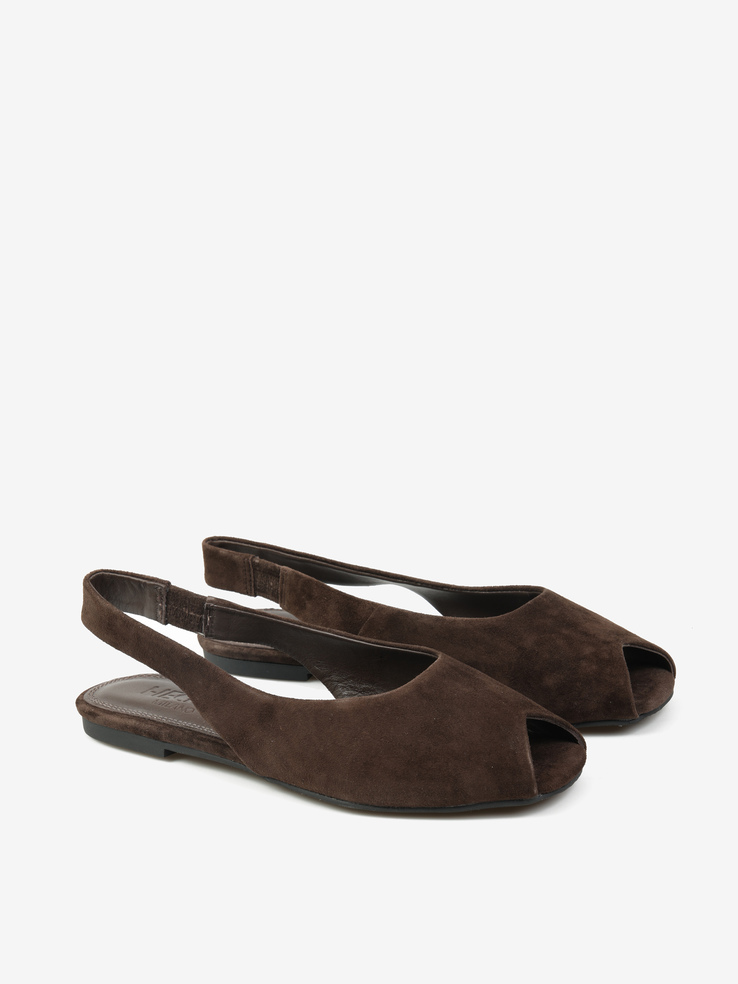 BALERINY HEGO'S Milano F25607-3 SUEDE BROWN