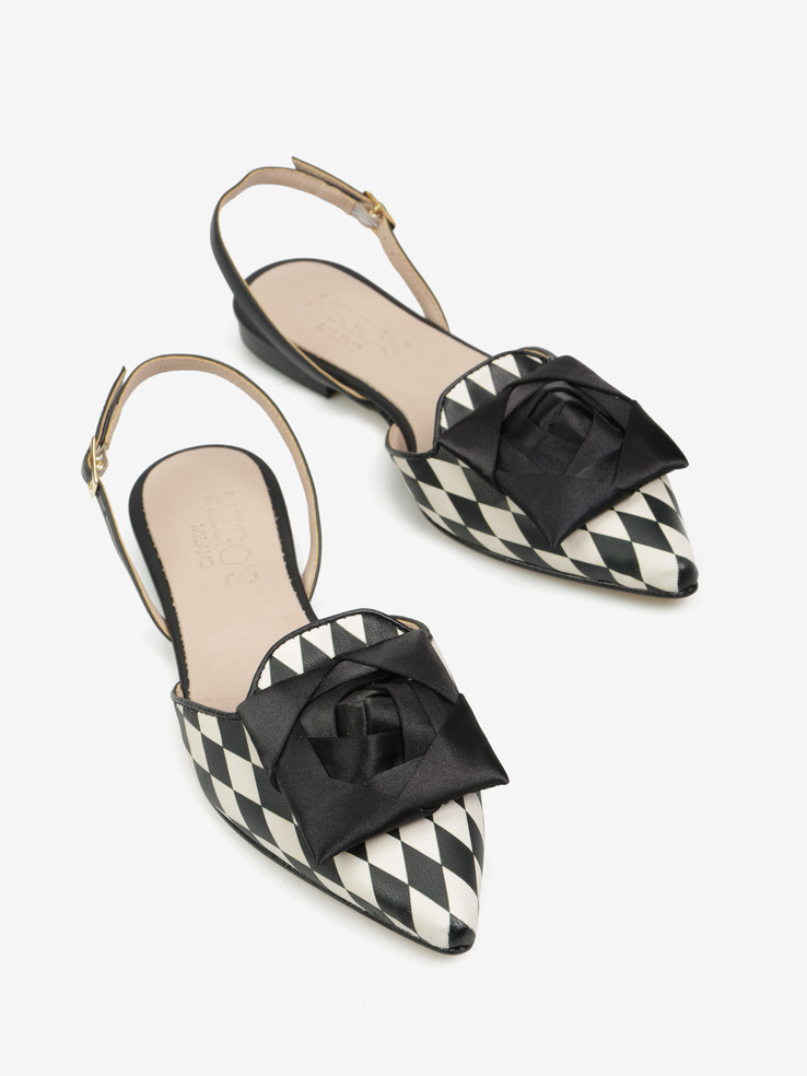 BALERINY HEGO'S Milano 2074 ROMBO NERO