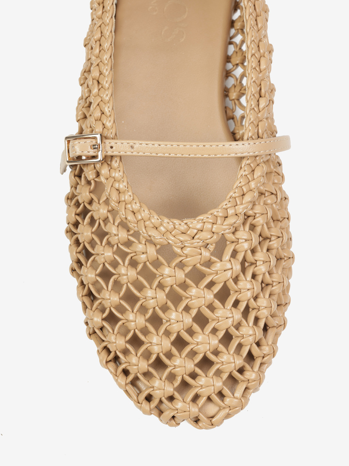 BEŻOWE BALERINY  HEGO'S Milano