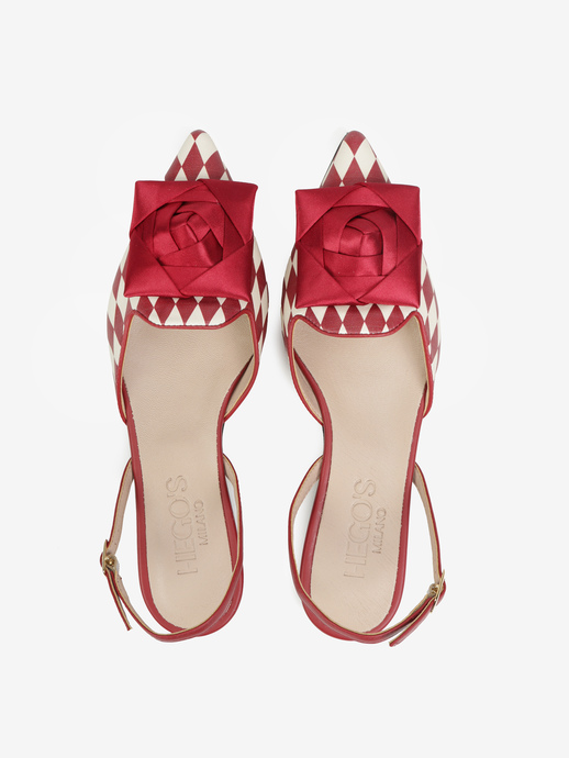 BALERINY HEGO'S Milano 2074 ROMBO BORDEAUX