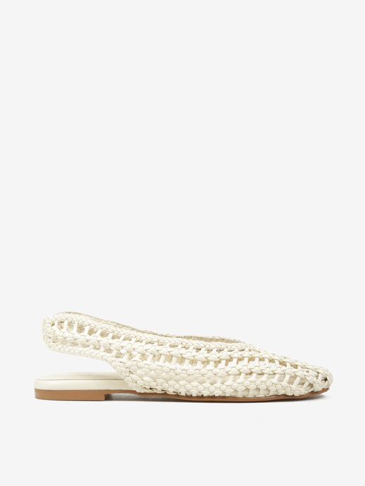 BALERINY HEGO'S Milano F24452-8 WEAVE CREAM