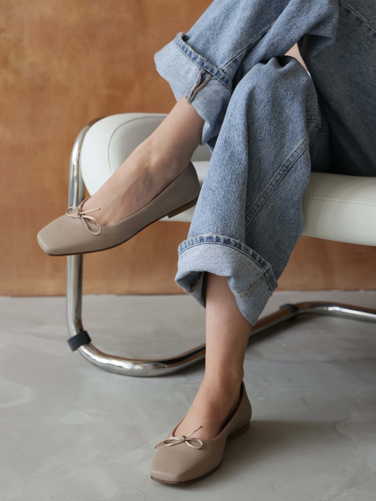 BALERINY HEGO'S MILANO 1870 NAPPA TAUPE