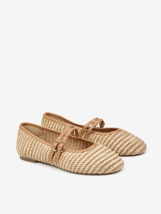 BALERINY HEGO'S Milano F25548-22 WEAVE NATURAL