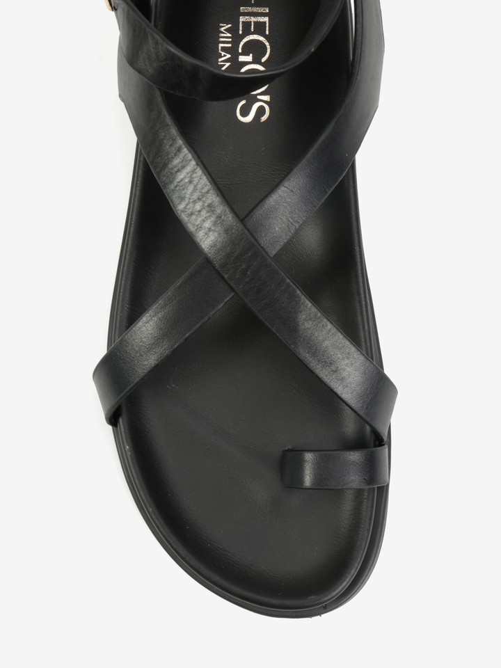 CZARNE SANDAŁY HEGO'S Milano