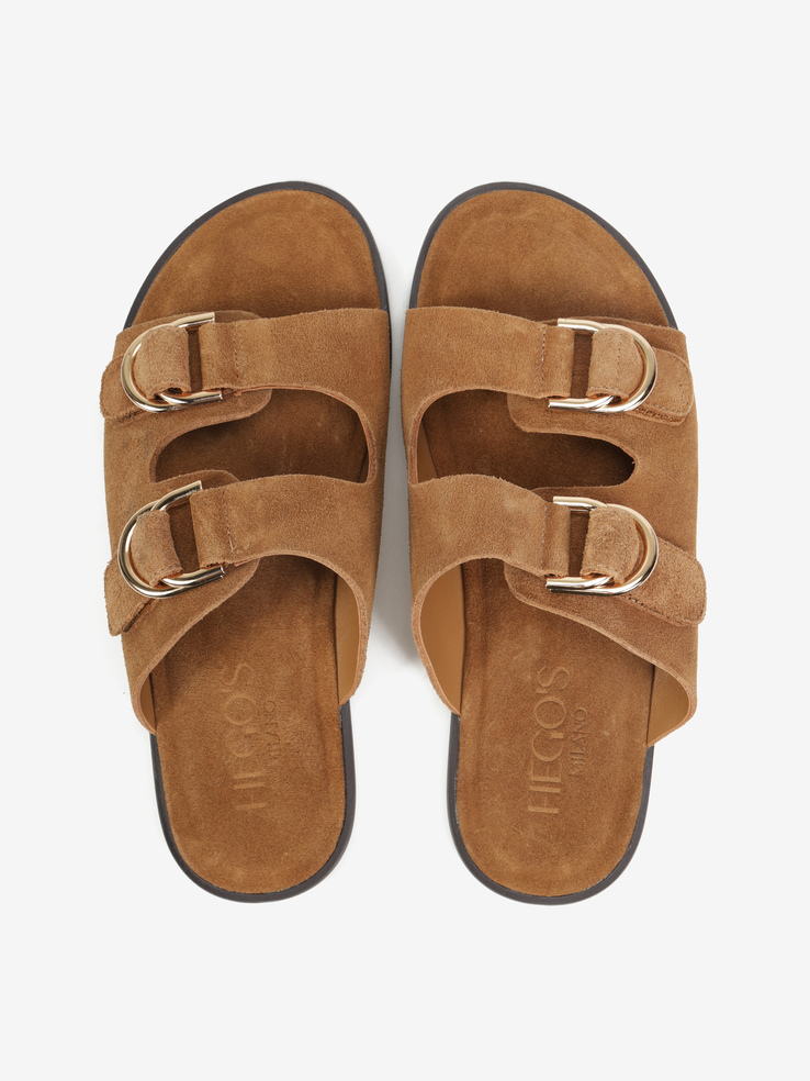 KLAPKI HEGO'S Milano 25F-8621-19 SUEDE TAN