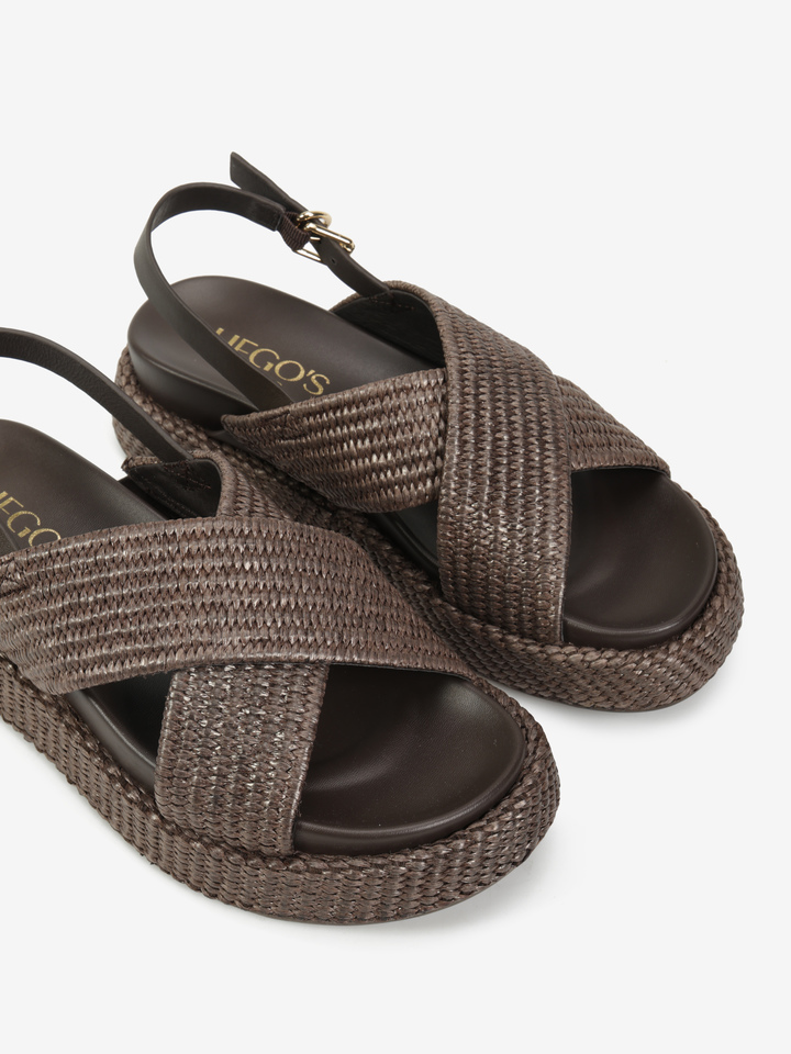 BRĄZOWE SANDAŁY HEGO'S Milano