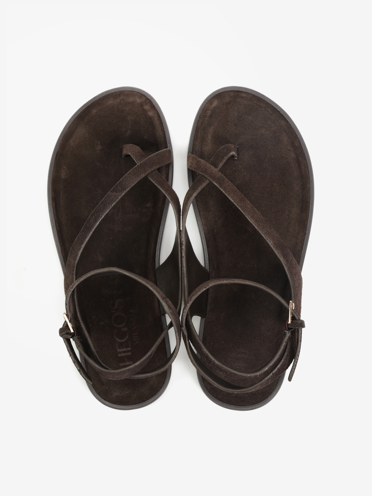 SANDAŁY HEGO'S Milano 25F-8621-23 SUEDE BROWN