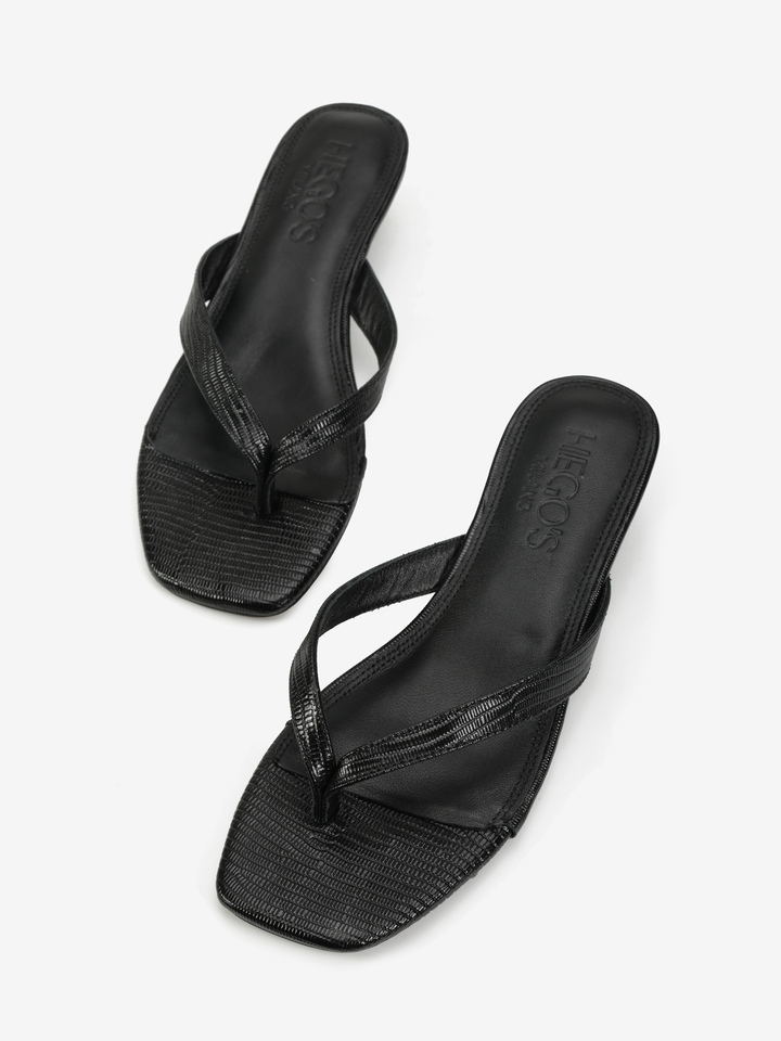 CZARNE KLAPKI HEGO'S Milano