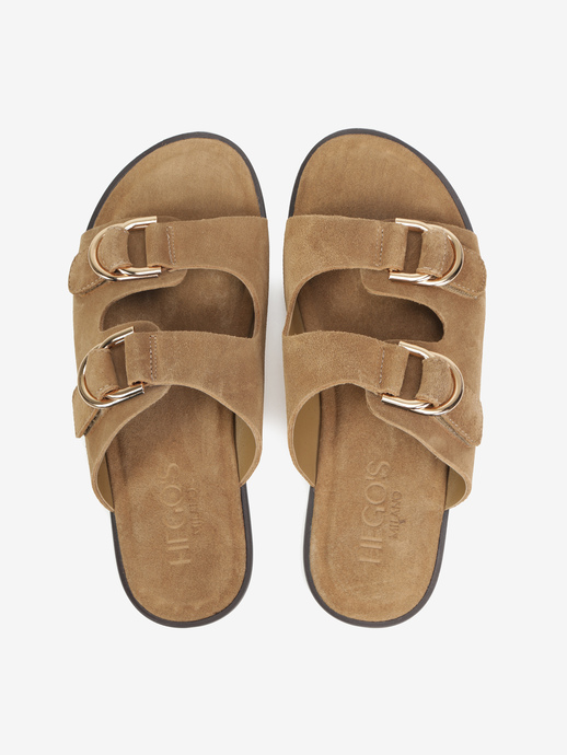 KLAPKI HEGO'S Milano 25F-8621-19 SUEDE TAUPE