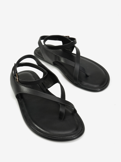 SANDAŁY HEGO'S Milano 25F-8621-23 LEATHER BLACK