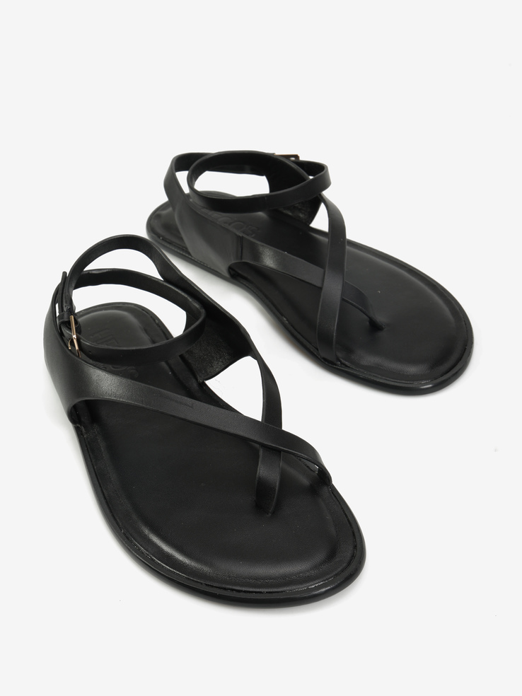 SANDAŁY HEGO'S Milano 25F-8621-23 LEATHER BLACK