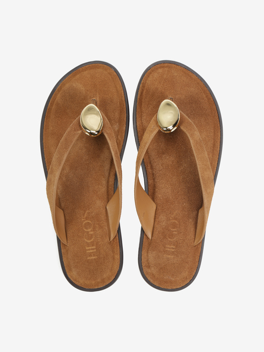 KLAPKI HEGO'S Milano 25F-8621-10 SUEDE TAN