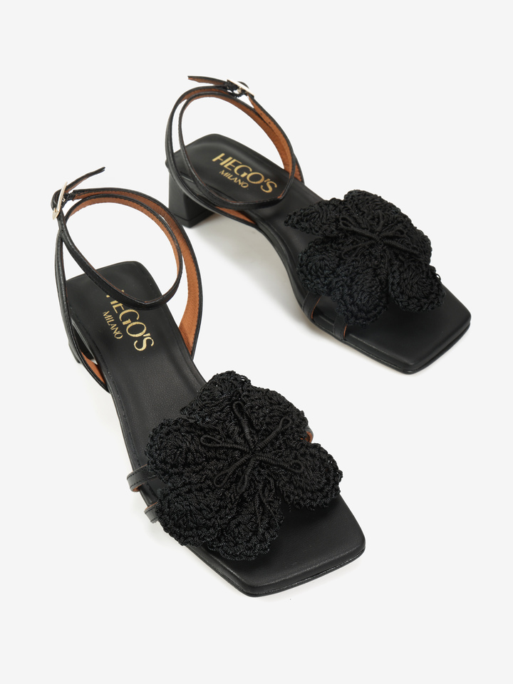 CZARNE SANDAŁY HEGO'S Milano