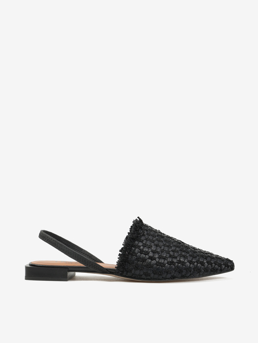 BALERINY HEGO'S Milano 25009-530B RAFIA NEGRO