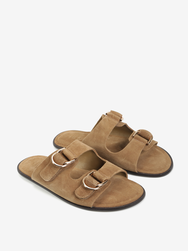 KLAPKI HEGO'S Milano 25F-8621-19 SUEDE TAUPE