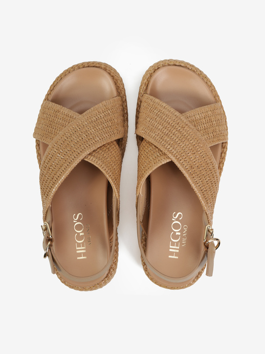 SANDAŁY HEGO'S Milano NV09-10-40 WEAVE TAN