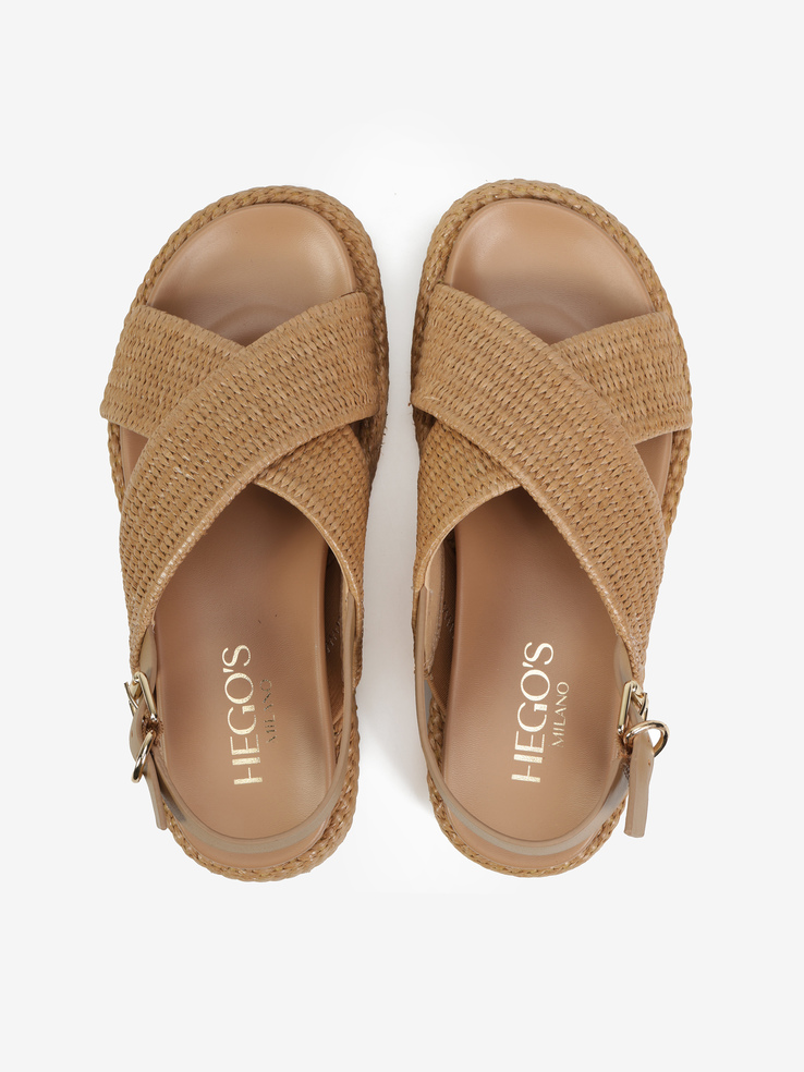 SANDAŁY HEGO'S Milano NV09-10-40 WEAVE TAN