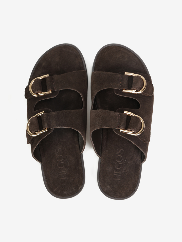 KLAPKI HEGO'S Milano 25F-8621-19 SUEDE BROWN