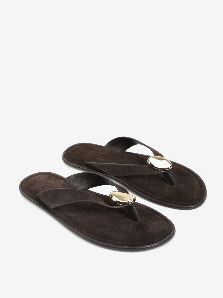 BRĄZOWE KLAPKI HEGO'S Milano