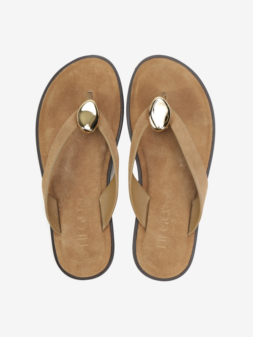 KLAPKI HEGO'S Milano 25F-8621-10 SUEDE TAUPE