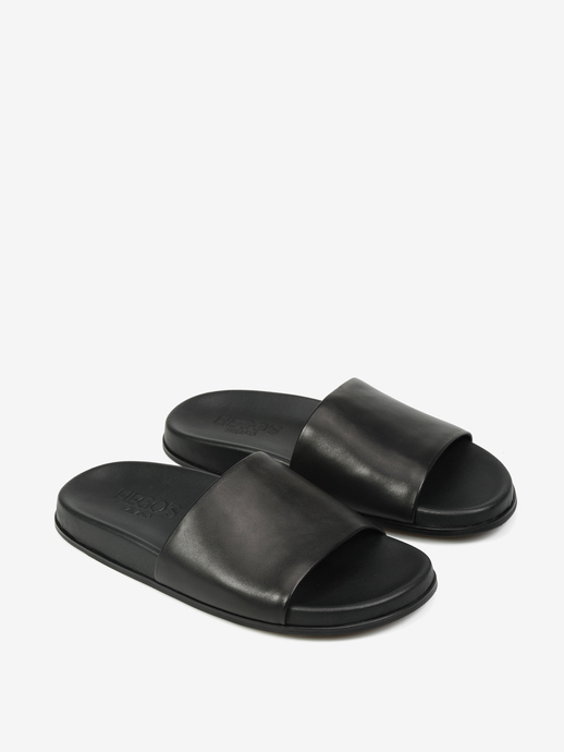 KLAPKI HEGO'S Milano YCA-2506-5 LEATHER BLACK