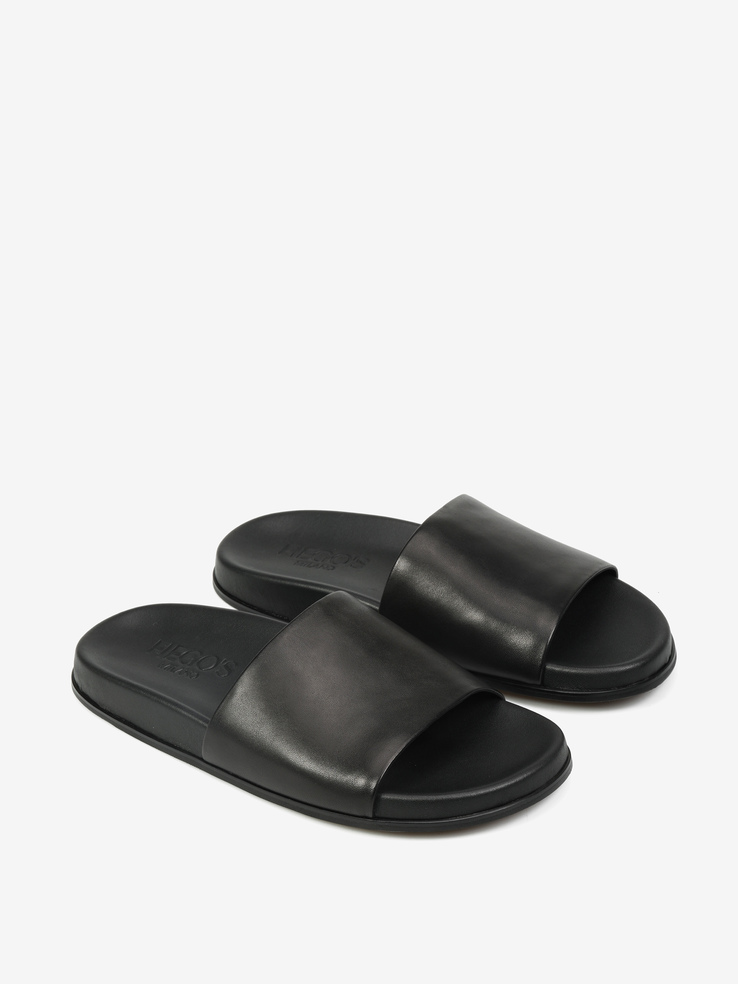 KLAPKI HEGO'S Milano YCA-2506-5 LEATHER BLACK